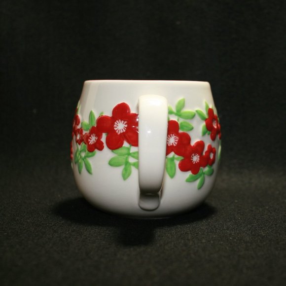 Lot of STARBUCKS 2007 Red and Yellow Flower Coffee Mugs Matching Set(No Returns) - Picture 6 of 16